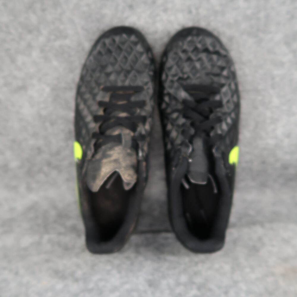 Nike Shoes Kids 2 Soccer Cleats Jr Tiempo Legend 8 Club MG Black Volt Lace Up - Picture 6 of 12